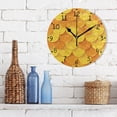 thumbnail image 6 of Yellow and Orange Fish Scales Round Wall Clock Silent Analog Battery Operated Gold Pointer Home Decor 9.84" Diameter, 6 of 11