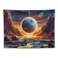 thumbnail image 5 of BCIIG  Trippy Planet Tapestry Galaxy Space Tapestry Psychedelic Universe Mountain Wall Tapestry Mysterious Starry Sky Tapestry Wall Hanging for Bedroom Decor 40x60inch, 5 of 6