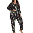thumbnail image 5 of FDGIU Women's Plus Size Pajama Set - 2 Piece Soft Heart Printed Loose Fit Long Sleeve Long Pants Loungewear for Valentine's Day, 5 of 5