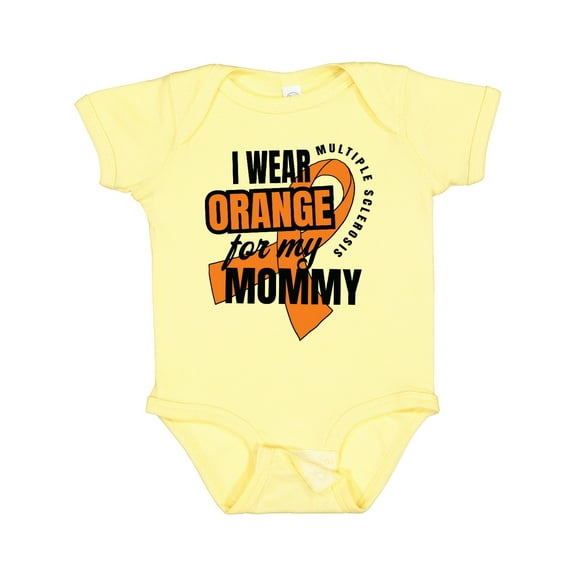 Inktastic I Wear Orange for My Mommy Multiple Sclerosis Awareness Boys or Girls Baby Bodysuit