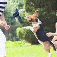 thumbnail image 3 of Flmtop Dogs Plush Cotton Rope Flying Bird Bite Teeth Cleaning Interactive Squeak Toy Green, 3 of 9