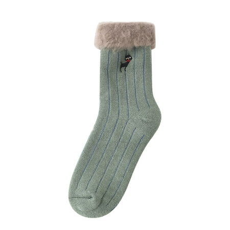 

Utoimkio Ankle Socks for Women Clearance Winter Brushed Thickening and Velvet Colored Floor Socks Warm Socks Ski Socks