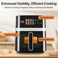 thumbnail image 4 of Pentantan 6QT Air Fryer with Visible Window, 8-in-1 Electric Hot Oven with Digital LED Touchscreen, 1500W, Black, 4 of 8