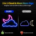 thumbnail image 3 of Luz de neón LED de nube y luna, para decoración de pared Luz de neón LED alimentada por USB para decoración de habitación de niños (15 CM * 20 CM) brillar  Electrónica, 3 of 5