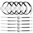 thumbnail image 3 of 10 piezas de pulsera de pulsera Bisel para joyas que fabrican pulsera de cuero artificial con cabujones de vidrio, 3 of 5