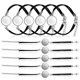 thumbnail image 3 of 10 piezas de pulsera de pulsera Bisel para joyas que fabrican pulsera de cuero artificial con cabujones de vidrio, 3 of 5