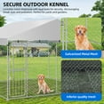 thumbnail image 3 of Dextrus 9.8×9.8×7.1 ft Outdoor Dog Kennel Outside Large Heavy Duty Shade Dog Pen Playpen Pet Dog Enclosure Crate Dog Run House with UV & Waterproof Cover, 3 of 14