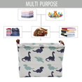 thumbnail image 5 of Howarmer Canvas Laundry Basket with Handles, Black & Green Dinosaurs, 5 of 8