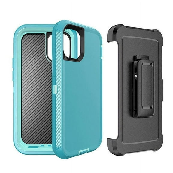 iPhone 12/12 Pro (6.1") Shockproof Heavy Duty Full Body Protection Hybrid Defender Rugged Case with Holster