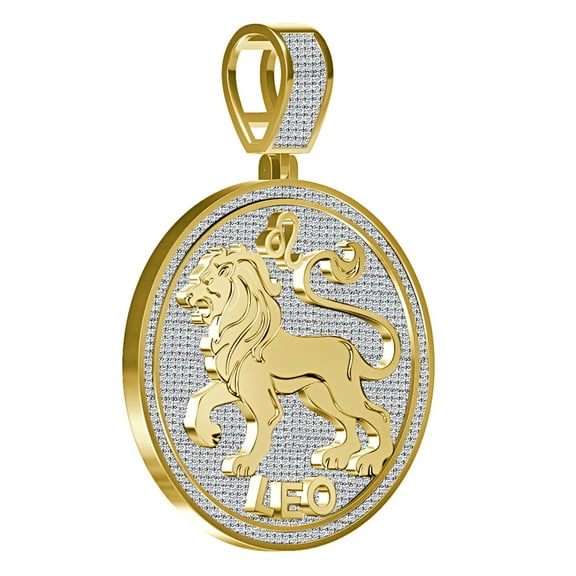 Genuine 2.50 Cwt. VVS1 Natural MOISSANITE Diamond Zodiac Sign Leo Charm Pendant