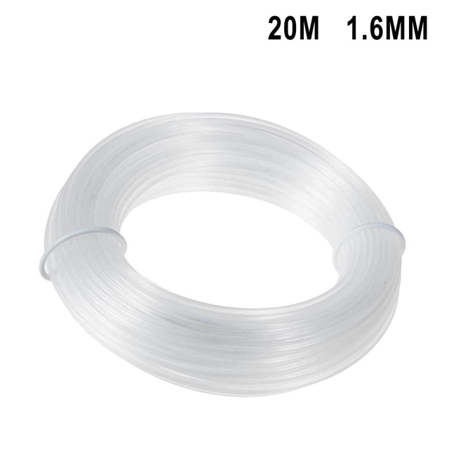 20M 1.6 2.0Mm Garden Lawn Trimmer Line Spare Line Trimmer Mowing Line White Brush Cutter Rope Tool Accessories Lawn Mower Wire