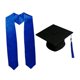 thumbnail image 2 of Artículos para fiestas de ceremonia de graduación con birrete y borla, regalo para birrete académico. Estola azul, 2 of 9