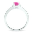 thumbnail image 2 of SZUL Women's Pink Topaz and Diamond Classic Band in 10K White Gold, 2 of 5