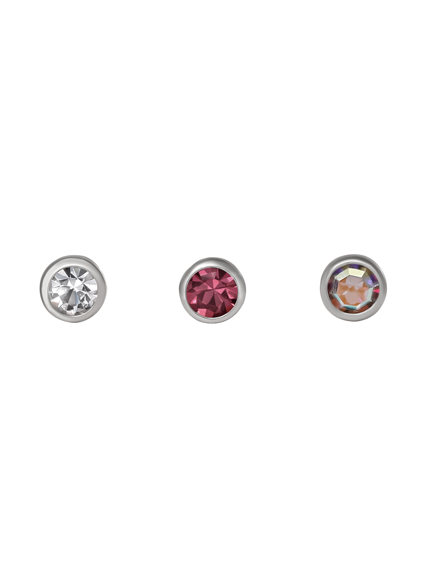 Body Jewelry Women's Lead Crystal Snap-In Monroe Stud Value Pack