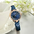 thumbnail image 4 of Curren Women Watches Luxury Metal Bracelet Wristwatch Classy Fashion Quartz Clock Blue Female Stainless Steel Dress Watch - Quartz Wristwatches, 4 of 6