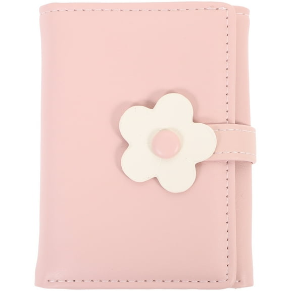 Small Flower Wallet Tri-folded Wallet PU Leather Card Holder Coin Purse for Girls Women