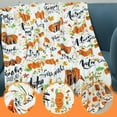 thumbnail image 3 of Pumpkin Blanket Fall Home Decor Throw Thanksgiving Soft Fall Blanket Polyester Fiber Cozy Lightweight Fuzzy Autumn for Couch Bed Sofa Decor, 60 x 50 Inch (Pumpkins), 3 of 6