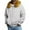 Gray, variant on Unisex New Leisure Hooded Faux Fur Collar Hoodie Jacket - Black L