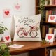 thumbnail image 4 of Funda de almohada de lino con estampado de San Valentín para el hogar, sala de estar, sofá, respaldo, cabecero de dormitorio, funda de almohada de lino preencogido, 4 of 6