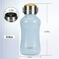 thumbnail image 4 of YOHKOH Portable Sport Water Bottle,Leak proof Vacuum Flask,Bamboo Lid,8.8 ounce,Blue, 4 of 10