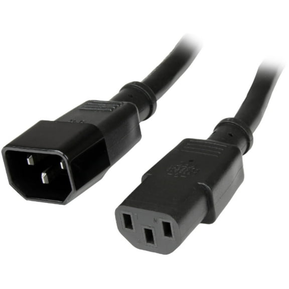 PXT100143 Computer Power Cord Extension - C14 to C13 Power Cable 3 ft 14AWG