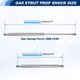 thumbnail image 4 of Unique Bargains 1 Pc 17 Inch 30lb Gas Strut 30 Lbs/133N Stainless Steel Lift Support Gas Spring Shock for Truck Camper Shell Canopy Toolbox Lid RV Cabinet Door Boat Window Storage Cabinet, 4 of 7