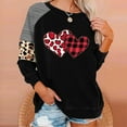 thumbnail image 5 of Valentines Day Sweatshirts, Heart Print Sweatshirt for Women, Crew Neck Long Sleeve Sweatshirts Women Valentine's Day Love Printed Raglan Long Sleeved Sweatshirt, 5 of 6