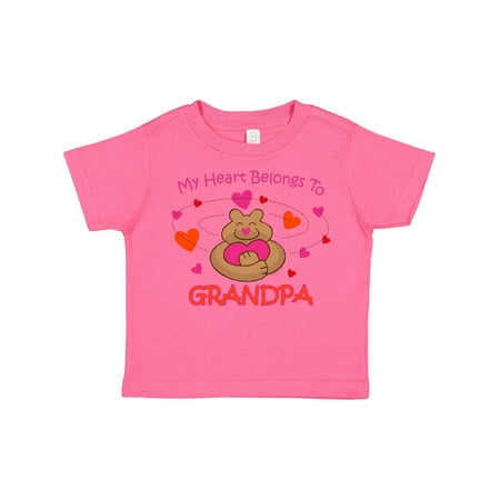

Inktastic Heart Belongs to Grandpa Gift Toddler Toddler Girl T-Shirt