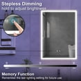 thumbnail image 6 of Caulitar 22 x 16 inch LED Medicine Cabinet with Mirror, Black Aluminum Bathroom Vanity Mirror with Lights, Dimmable & Anti-Fog, Wall Mounted Storage, 6 of 13