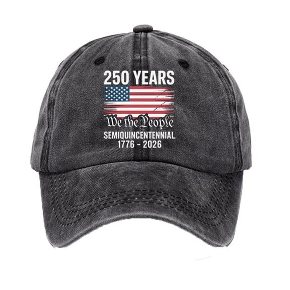 250th Anniversary Baseball Cap 250 Years We The People Flag Hat Independence Day Adjustable Unisex Outdoor Cap