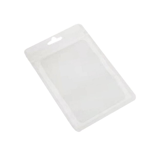 Inteprter 100 piezas de bolsas de cuidado posterior diseño de ventana transparente carcasa de teléfono móvil Teléfono y Comunicación Blanco 7x10cm