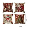 thumbnail image 2 of Yucurem Christmas Cushion Covers Set of 4, Christmas Tree Snowman Reindeer Santa Decorative Pillowcase for Home Sofa Living Room Couch Bed, 2 of 10