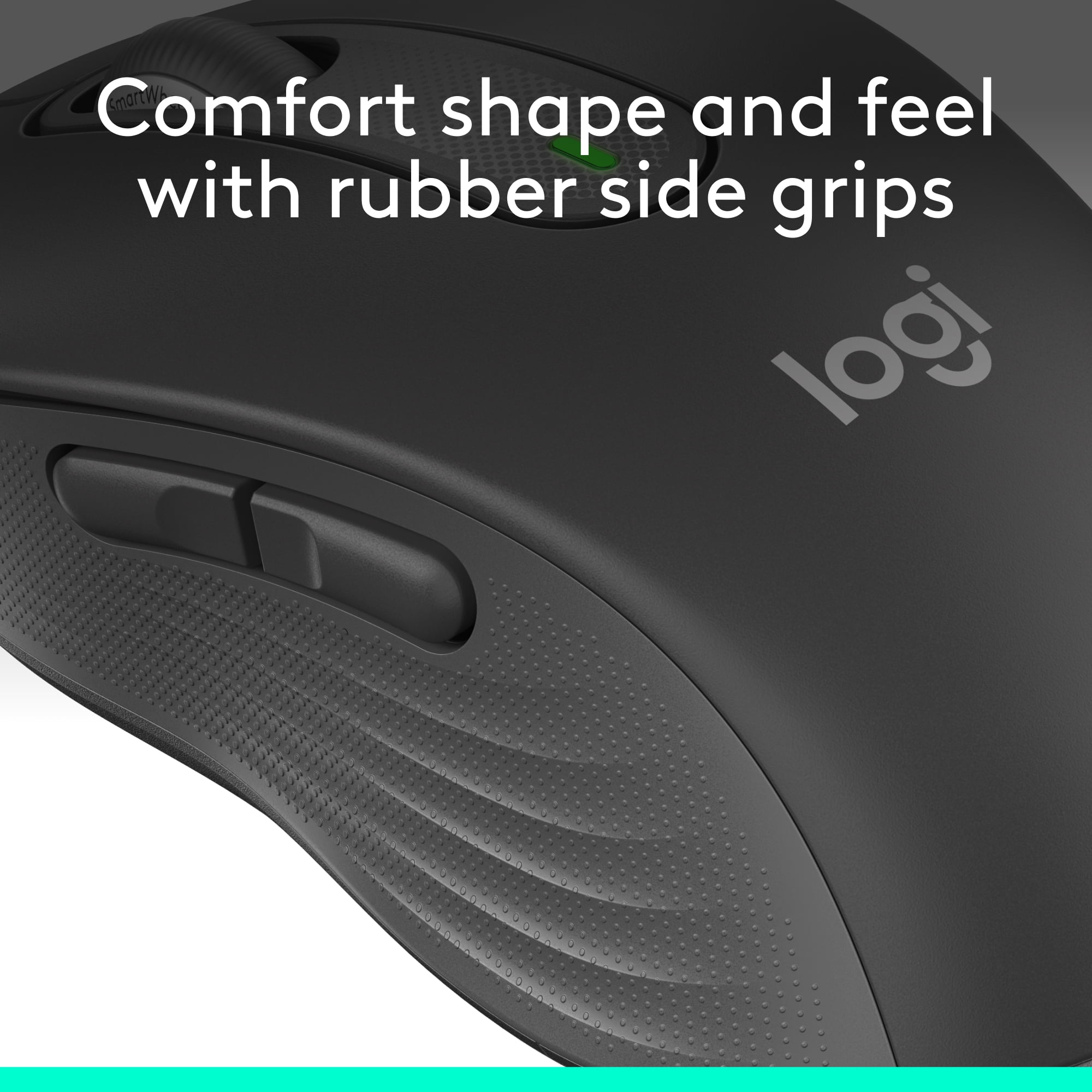 Logitech Signature M650 Wireless Mouse - For Small to Medium Sized Hands, 2-Year Battery, Silent Clicks, Customizable Side Buttons, Bluetooth, Graphite