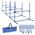 thumbnail image 1 of Adjustable Dog Agility Jump Set - Blue, 4-Bar Training Kit for Obedience & Exercise - Portable Pet Equipment for Backyard & Indoor Use - 39" x 25.6" x 37", 1 of 7