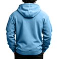 thumbnail image 4 of Delconic Mens Zip Up Hoodie Jacket Long Sleeve Drawstring Hood Sweatshirt with Multiple Zipper Pockets Casual Active Outerwear Light Blue XL, 4 of 9
