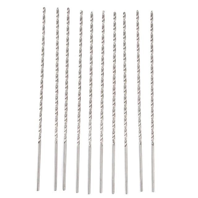 10Pcs Extra Long HSS Foret Forage Rapide Haute Précision Haute Dureté Stable Performance Noir Foret de Torsion