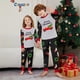 thumbnail image 4 of Conjunto navideño para padres e hijos, Estados Unidos, árbol de Navidad, estampado de coche, vestido de casa, cuello redondo, corbata, pantalones de manga larga, pijama, 4 of 4
