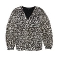 thumbnail image 1 of Alfani Womens Metallic Abstract-Print Pullover Blouse, Metallic, Medium, 1 of 2
