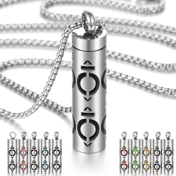 Essential Oil Necklace for Women, Aromatherapy Pendant 316L Stainless Steel Diffuser Necklace, Essential Oil Jewelry Gift for Men Women, Christmas, Birthday