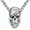 03-silver, variant on Skull Necklace for Men 925 Sterling Silver Gothic Punk Biker Pendant Halloween Jewelry gifts for Men Women