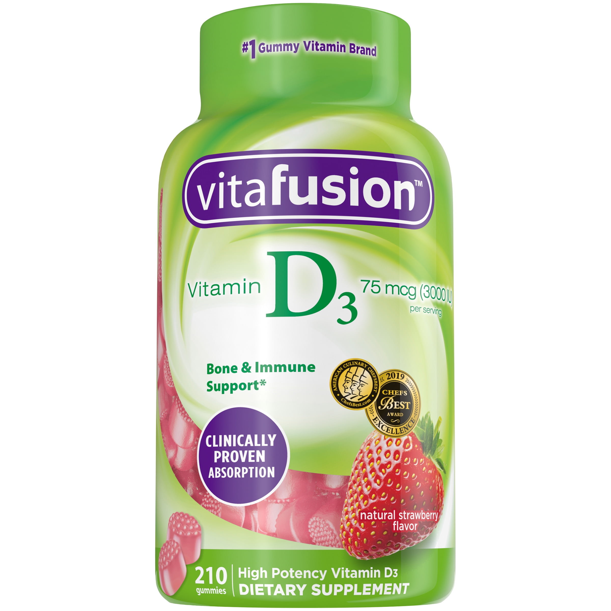 Vitafusion Extra Strength Vitamin D3 Gummy Vitamins, 210 ct - Walmart.com