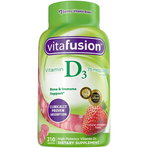 Vitafusion Extra Strength Vitamin D3 Gummy Vitamins, 210 ct Walmart