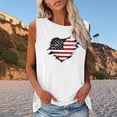 thumbnail image 3 of IROINNID Women's V-Neck Tank Sleeveless Fashion Comfortable Casual Top Blouse Tops Women Tops USA July 4th, 3 of 4