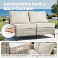 thumbnail image 5 of Vcatnet 11 Pieces Patio Furniture Sets with 54" Fire Pit Table, Outdoor Wicker Rattan Sectional Sofa, All Weather Conversation Set with Swivel Glider Chairs and Coffee Table, Beige, 5 of 10