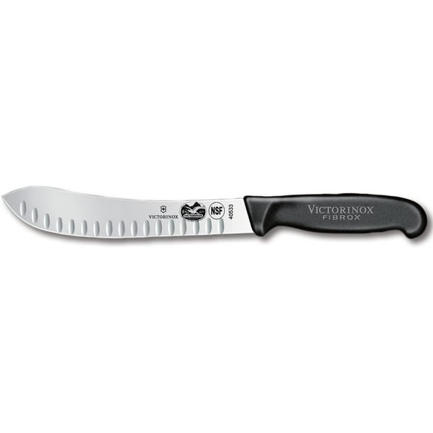 Victorinox Swiss Army Cutlery Fibrox Pro Butcher Knife, Granton Edge, 8