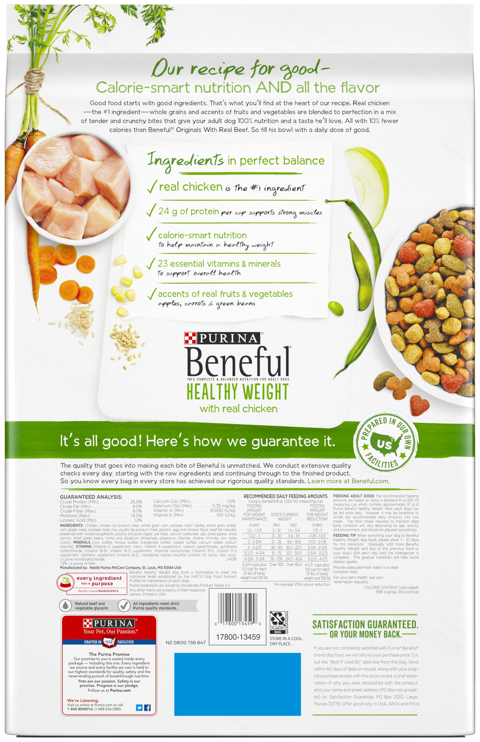 Purina Beneful Healthy Weight Dry Dog Food, Healthy Weight With Farm-Raised Chicken, 15.5 lb. Bag - image 4 of 15