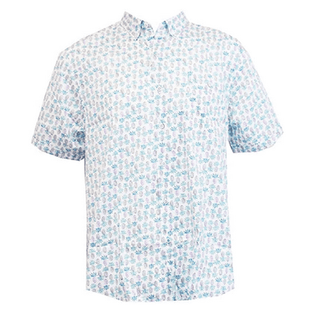 Tommy Bahama Mens Big & Tall Pina Playa Short Sleeve Camp Shirt (3X, Lavendula)