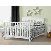 Oxford Baby Harper 4-in-1 Convertible Crib, Snow White, GREENGUARD Gold Certified, Wooden Crib