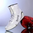 thumbnail image 6 of New Men's All-Season Professional Boxing and Wrestling Shoes, Unisex Training Shoes with Sole, Mid-Top and Low-Top Sanda/Combat Sports Shoes, High-Quality Handmade Fighting Shoes, Outdoor Fitness Sne, 6 of 9