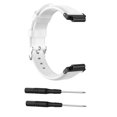 thumbnail image 1 of GAXIRE Correa de cuero para reloj, repuesto de correa de reloj de moda, sencilla, con tornillos, compatible con Garmin Forerunner 235/620/735/S20, color blanco., 1 of 6